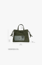 HANDBAGS Mini Asisi Tote in Olive Suede Lemiz