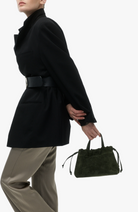 HANDBAGS Mini Asisi Tote in Olive Suede Lemiz