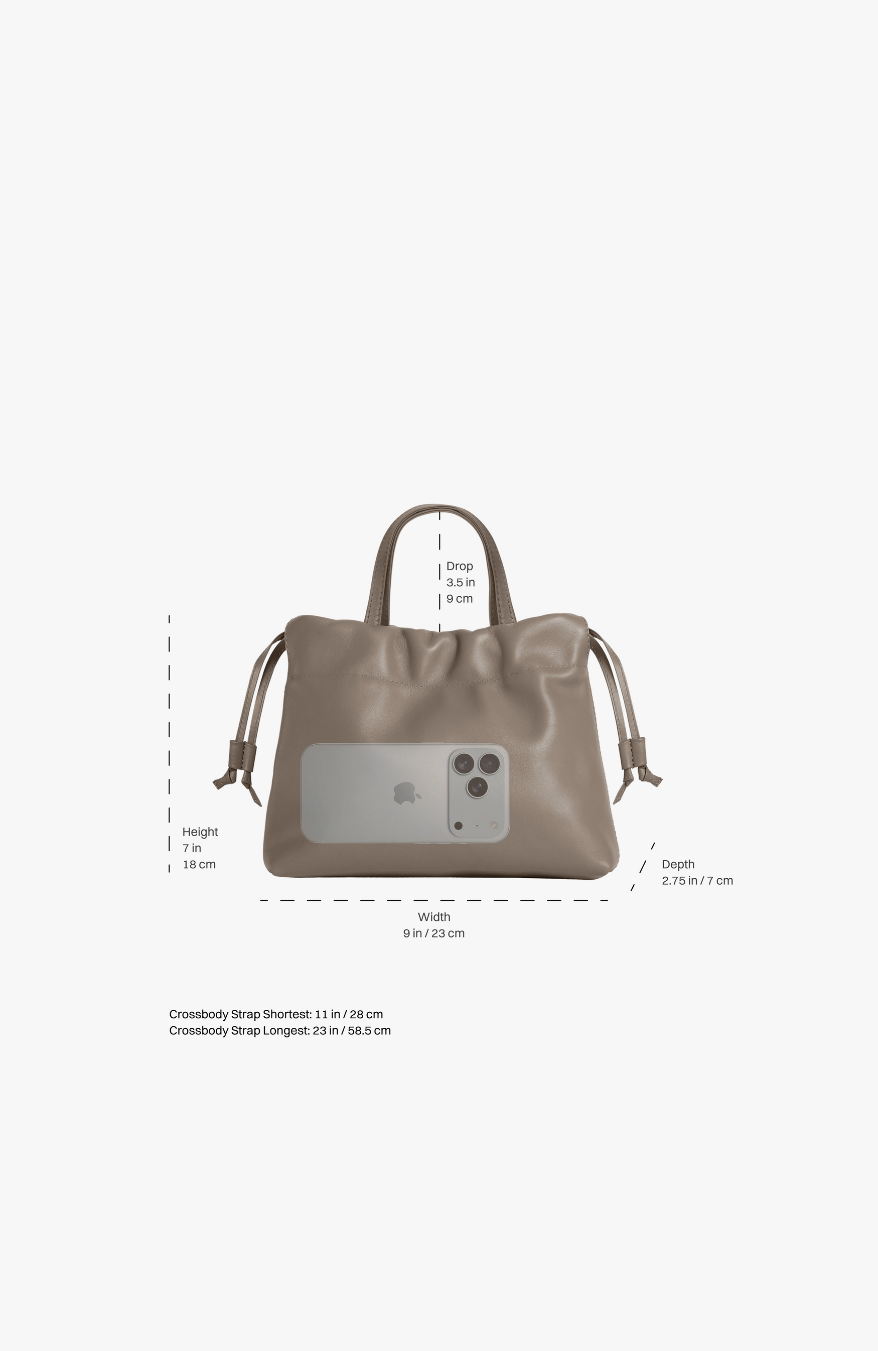 HANDBAGS Mini Asisi Tote in Taupe Lemiz