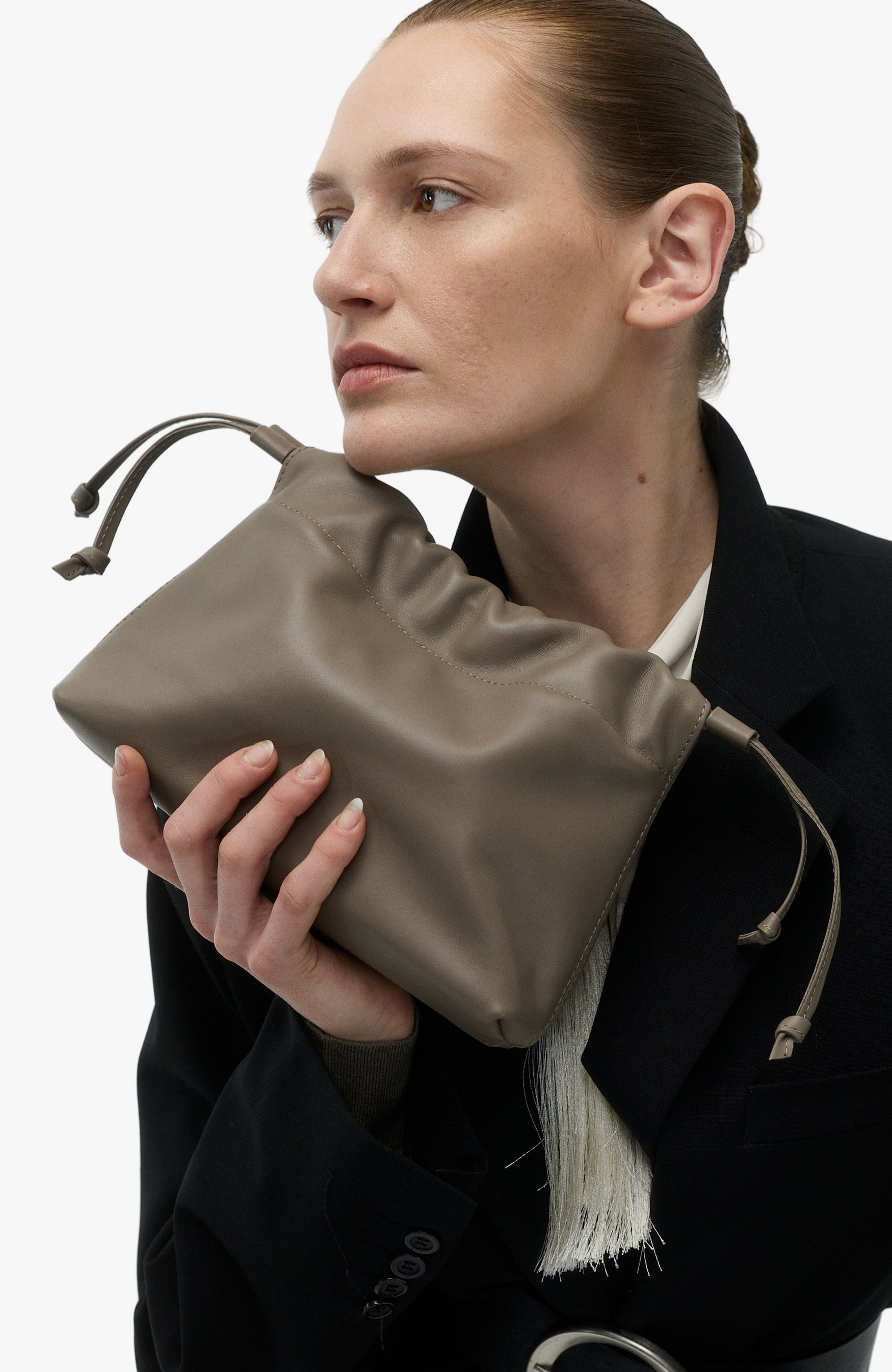 HANDBAGS Mini Asisi Tote in Taupe Lemiz