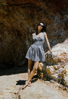 DRESSES/JUMPSUITS Gianluca Checker Dress in Navy Ciao Lucia