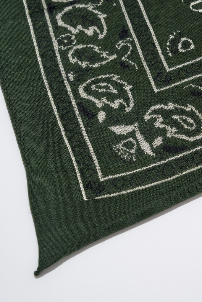 Scarves Organic by John Patrick Cashmere Bandana in Forest Green Organic by John Patrick