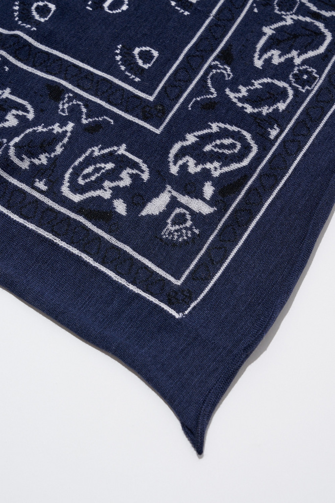  Organic by John Patrick Cashmere Bandana in Navy Serafina