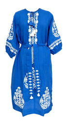 DRESSES/JUMPSUITS Cuba Veronica Maxi Dress in Serena Blue Benaras by Citrus