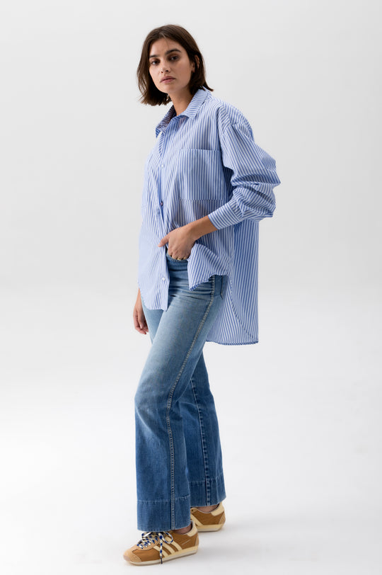 Tops Wearcisco Boyfriend Shirt in Pippen Stripe Wearcisco