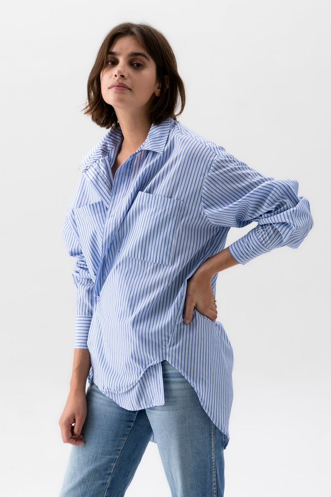 Tops Wearcisco Boyfriend Shirt in Pippen Stripe Wearcisco