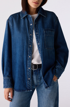 BLOUSES/SHIRTS/TOPS Blair Denim Shirt in Backdrop AMO
