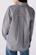 BLOUSES/SHIRTS/TOPS Ruth Oversized Striped Shirt in Black & Eggshell AMO