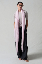 ACCESSORIES Cashmere and Silk Scarf in Rose Water Chan Luu