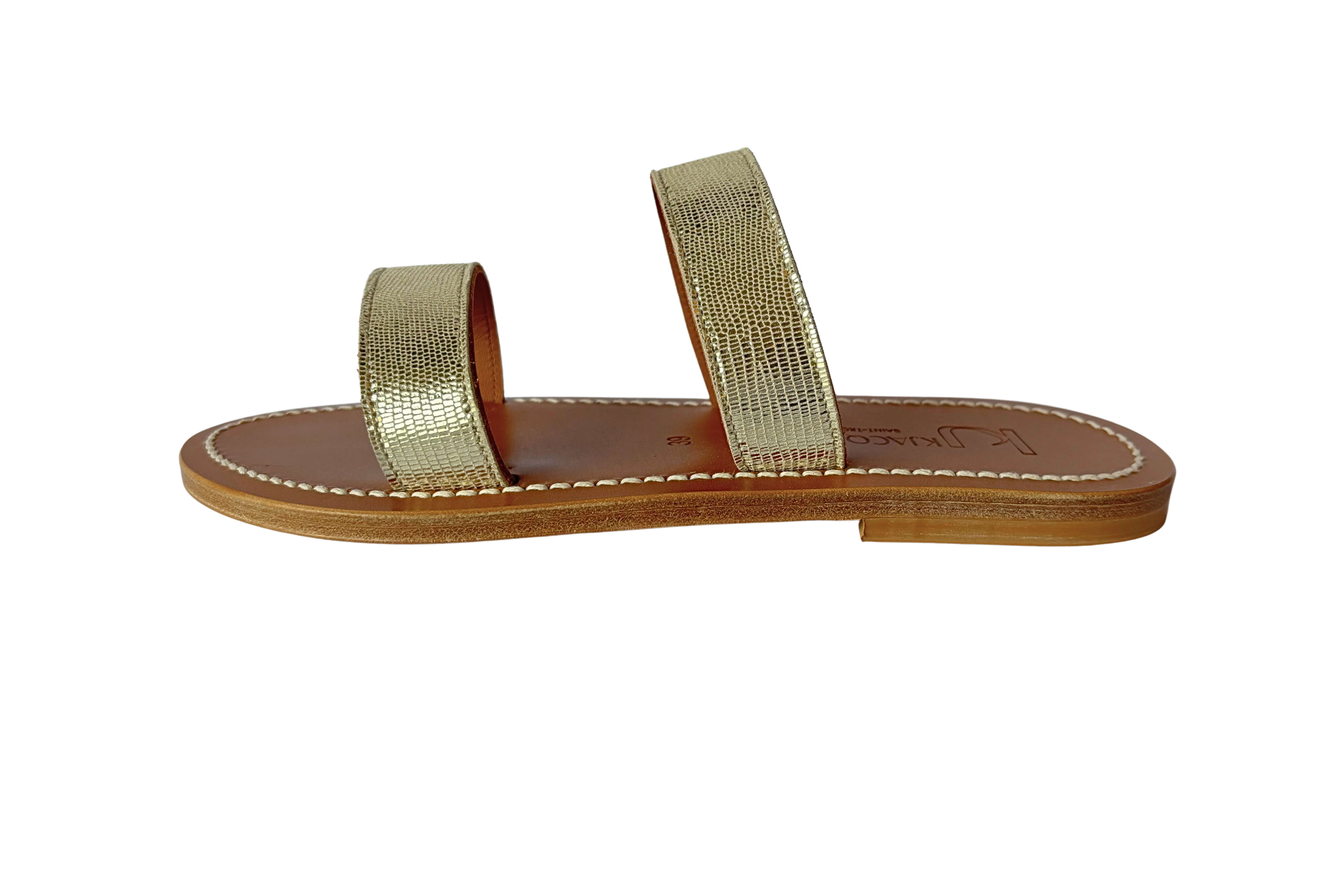 SHOES Bagatel Miel Sandal in Gold K. Jacques