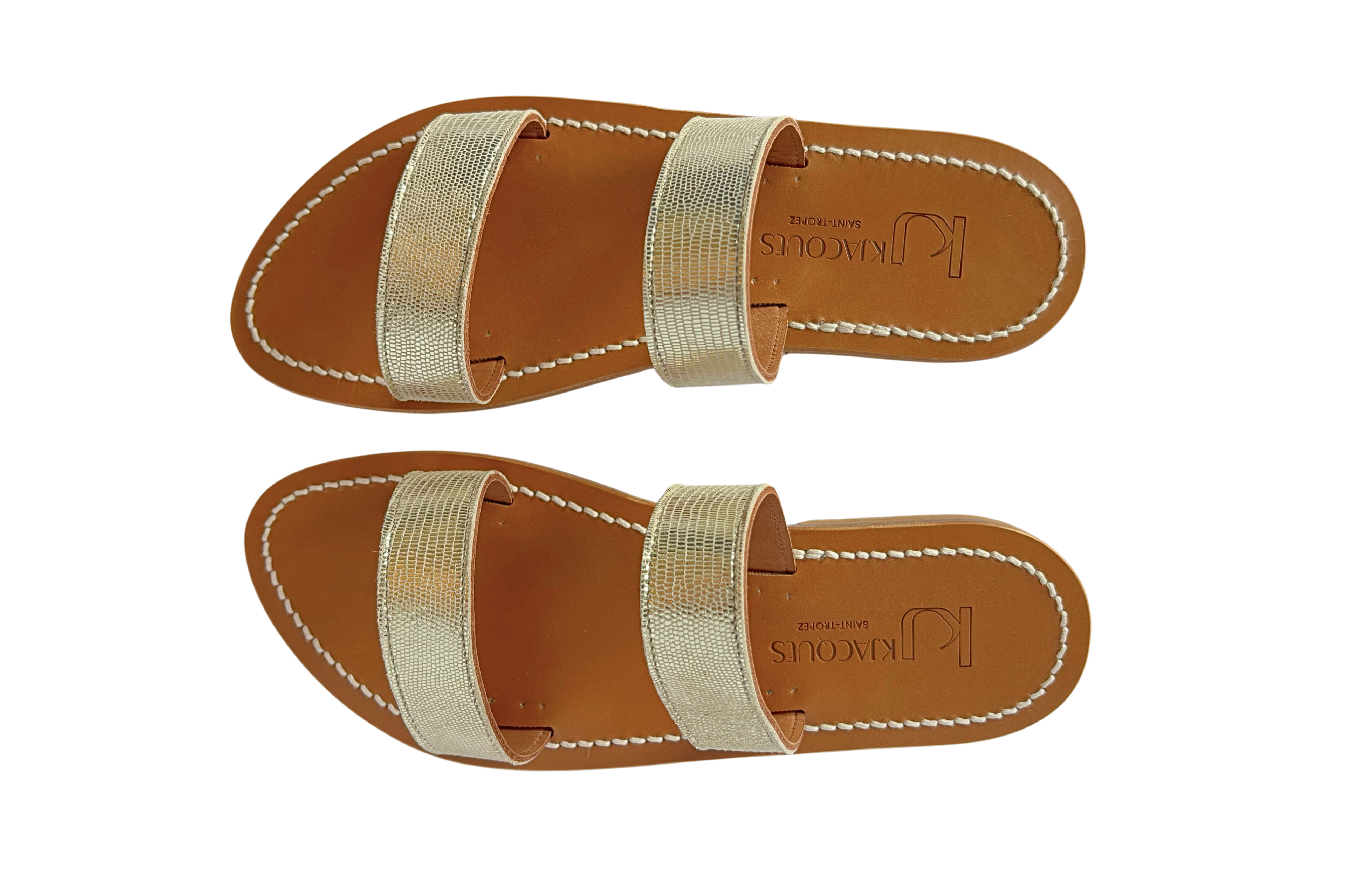 SHOES Bagatel Miel Sandal in Gold K. Jacques