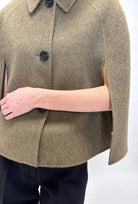 COATS/JACKET Cape Jacket in Dark Moss Odeeh