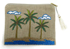 ACCESSORIES Beaded Palm Beach Linen Pouch Benaras by Citrus