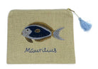 ACCESSORIES Large Beaded Big Fish Linen Pouch Benaras by Citrus