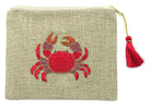 ACCESSORIES Beaded Big Crab Linen Pouch Benaras by Citrus