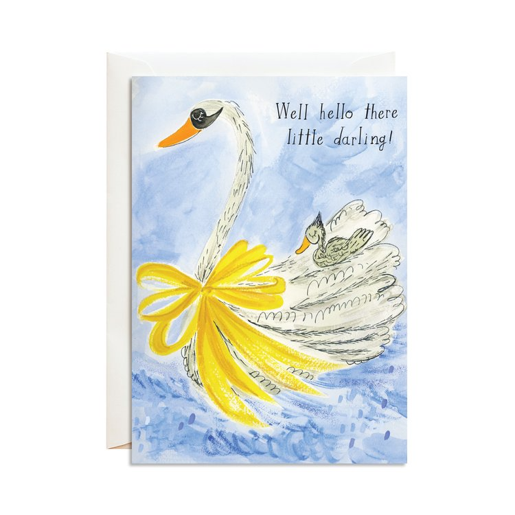 Greeting & Note Cards Mr. Boddington Baby Swan Greeting Card Mr. Boddington