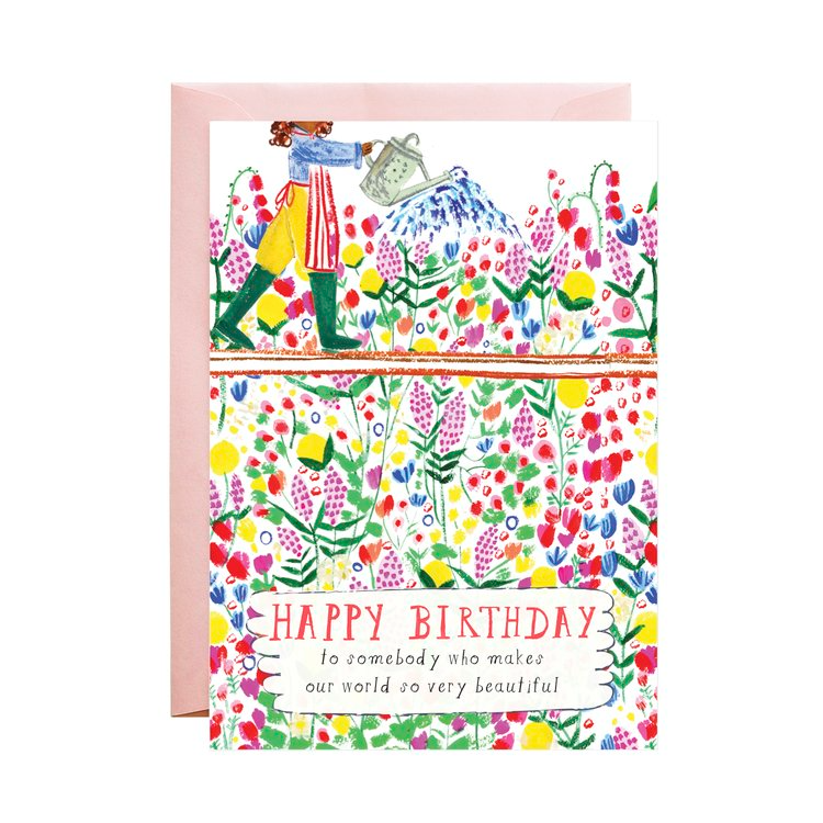 Greeting & Note Cards Mr. Boddington Happy Birthday Peonies and Roses Greeting Card Mr. Boddington