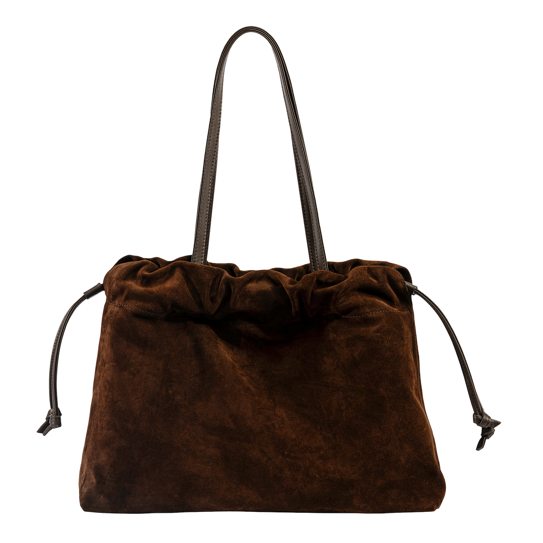HANDBAGS Asisi Tote in Chocolate Suede Lemiz