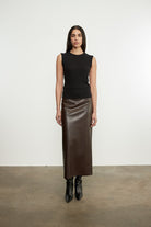 BLOUSES/SHIRTS/TOPS New Classic Sleeveless Crew in Black Enza Costa