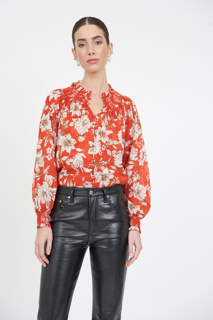 Tops Christy Lynn Andrea Blouse in Red Magnolia Christy Lynn