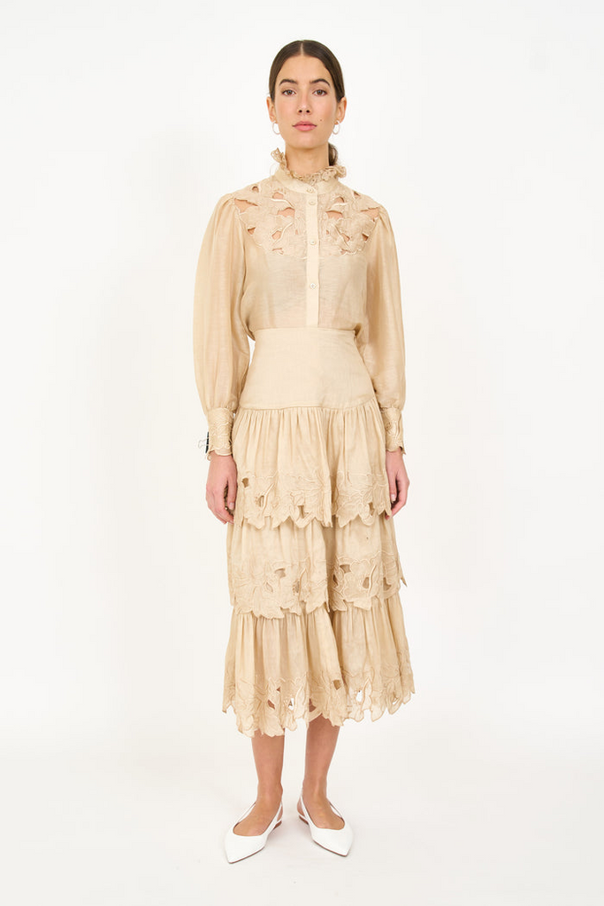 Tops Christ Lynn Madison Top in Champagne Christy Lynn
