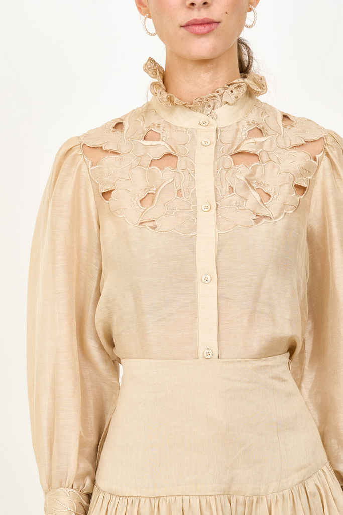 Tops Christ Lynn Madison Top in Champagne Christy Lynn