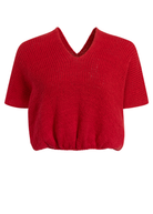 BLOUSES/SHIRTS/TOPS Cotton Knit Top in Red Louiza Babouryan