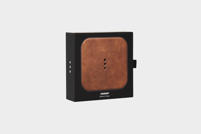 HOME ACCESSORIES Wireless Charging Pad in Saddle Courant