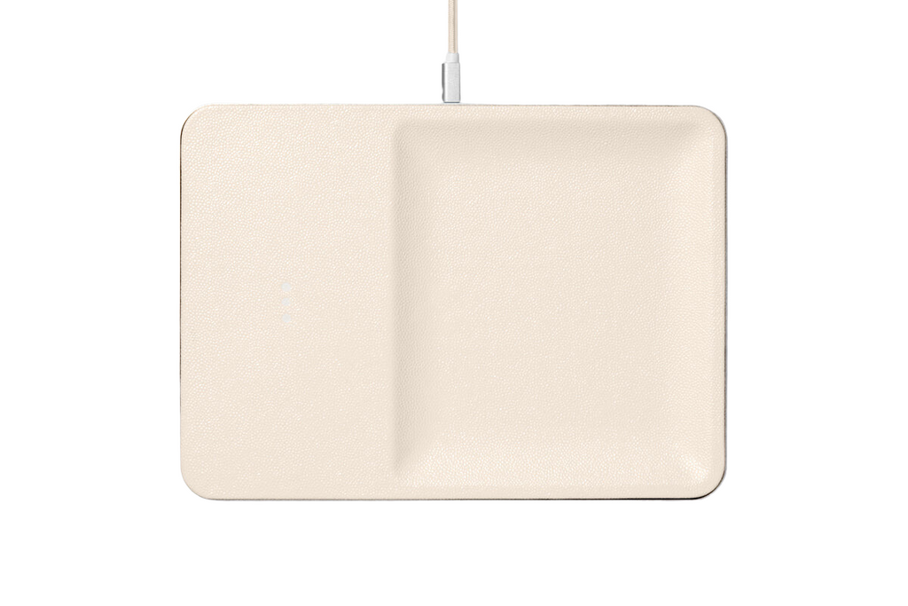 Tech Courant Wireless Charging Tray in Bone Courant