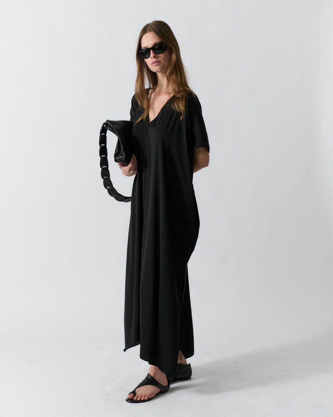 DRESSES/JUMPSUITS Caftan Dress in Black Claudent
