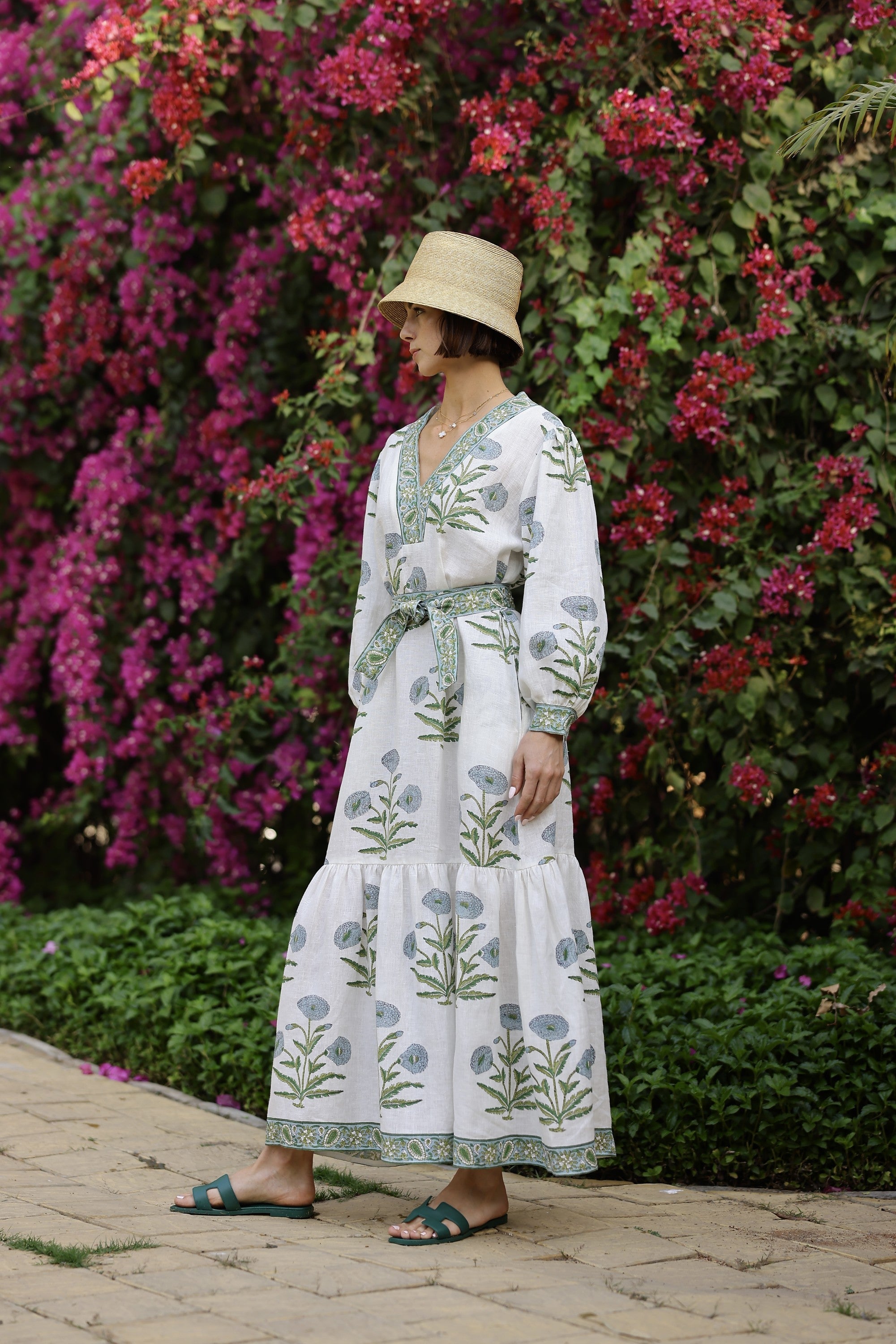 DRESSES/JUMPSUITS Capri Maxi Dress in Blue Flower Maison Marigold