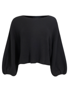 SWEATERS Cashmere Pullover in Black Louiza Babouryan