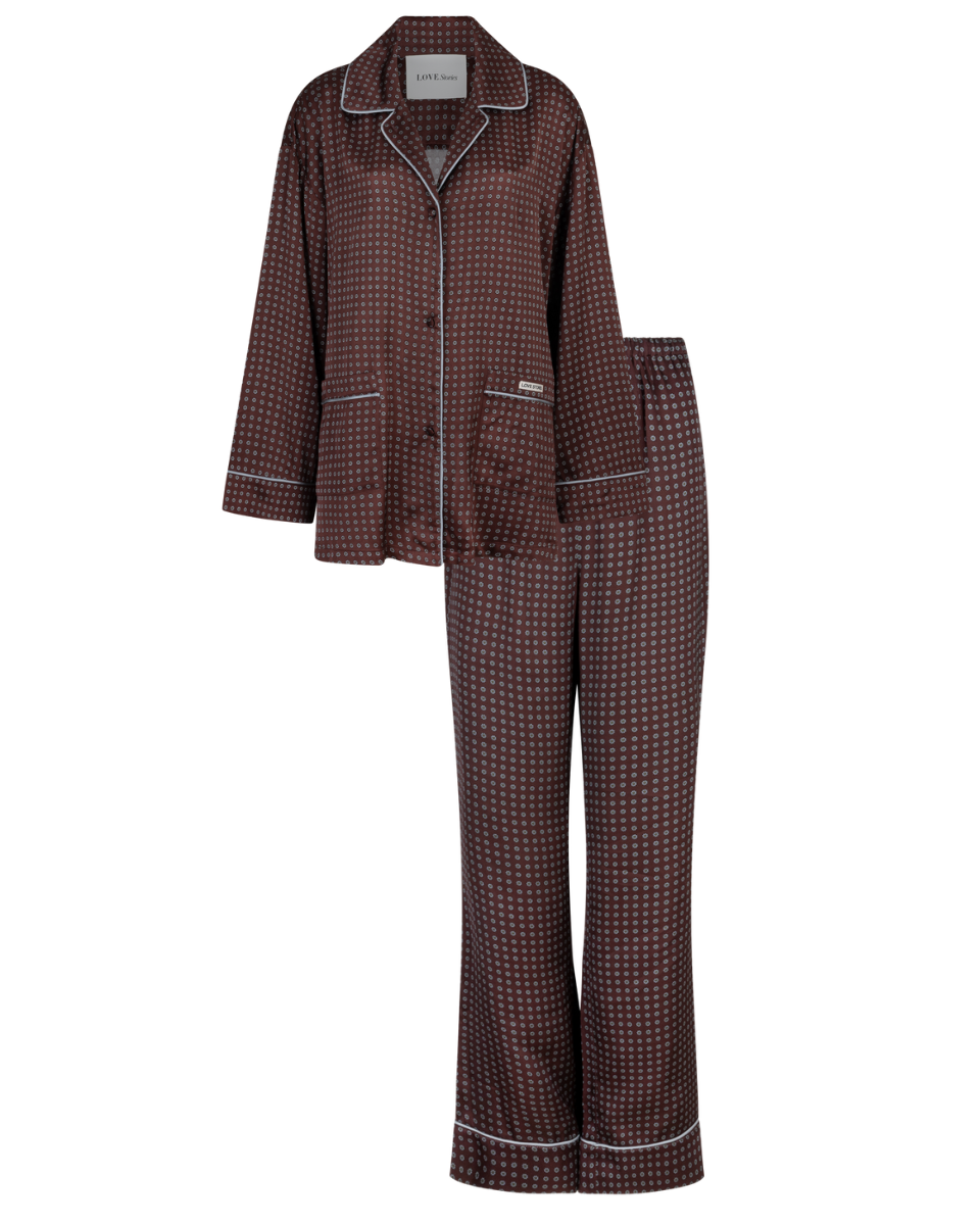 LINGERIE/PJ/SWIM Cedric & Reese PJ Set in Brown LOVE Stories