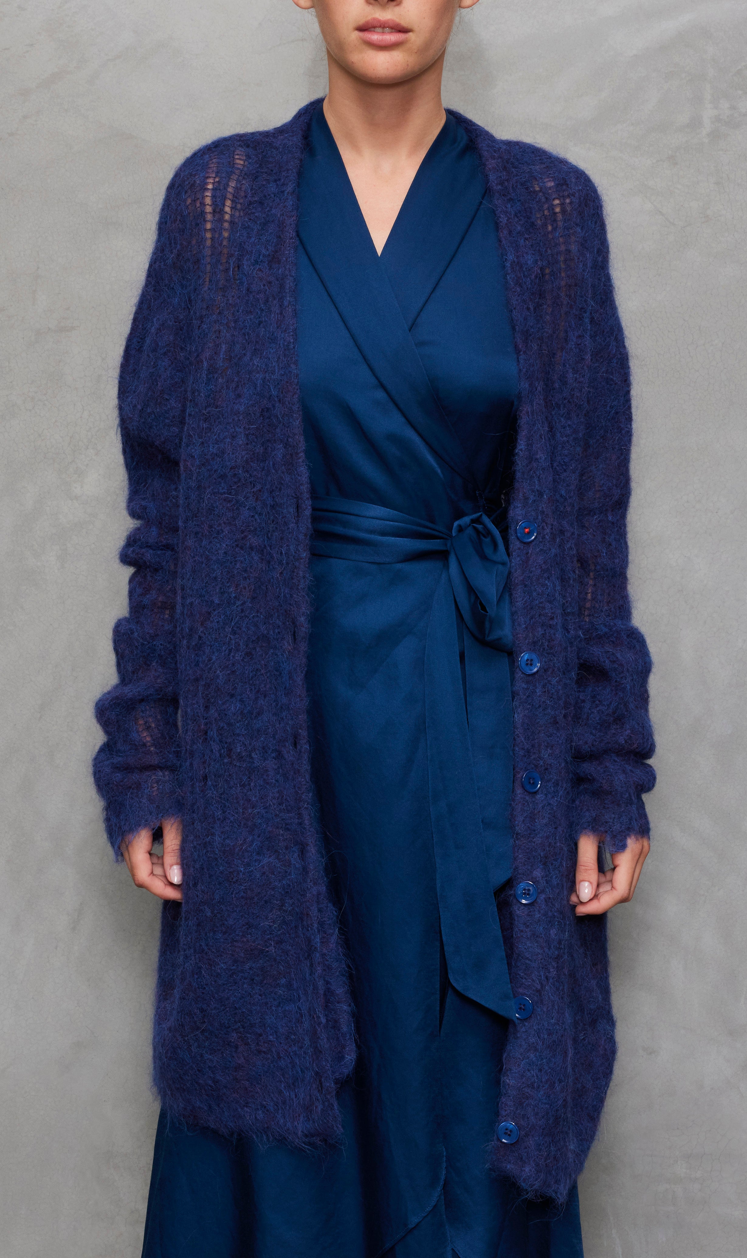 SWEATERS Charlotte's Web Cardi in Indigo Brazeau Tricot
