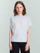 BLOUSES/SHIRTS/TOPS Classic Jersey T-Shirt in Grey Melange Handvaerk