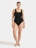 LINGERIE/PJ/SWIM Coverage Square Neck Swimsuit in Black Hunza G