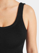 LINGERIE/PJ/SWIM Coverage Square Neck Swimsuit in Black Hunza G