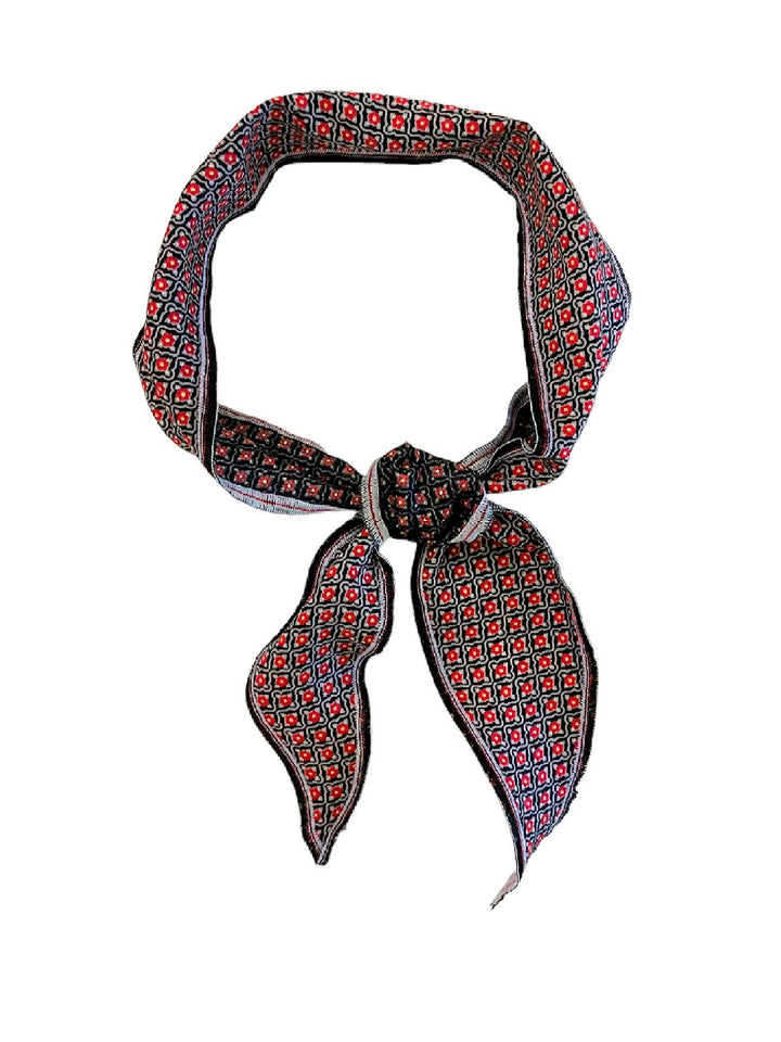 Scarves The Little Project Dandy Ascot in Crimson Foulard The Little Project