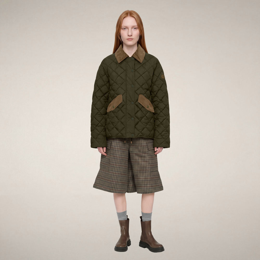 COATS/JACKET Jodie Quilted Jacket in Snake Green Save The Duck