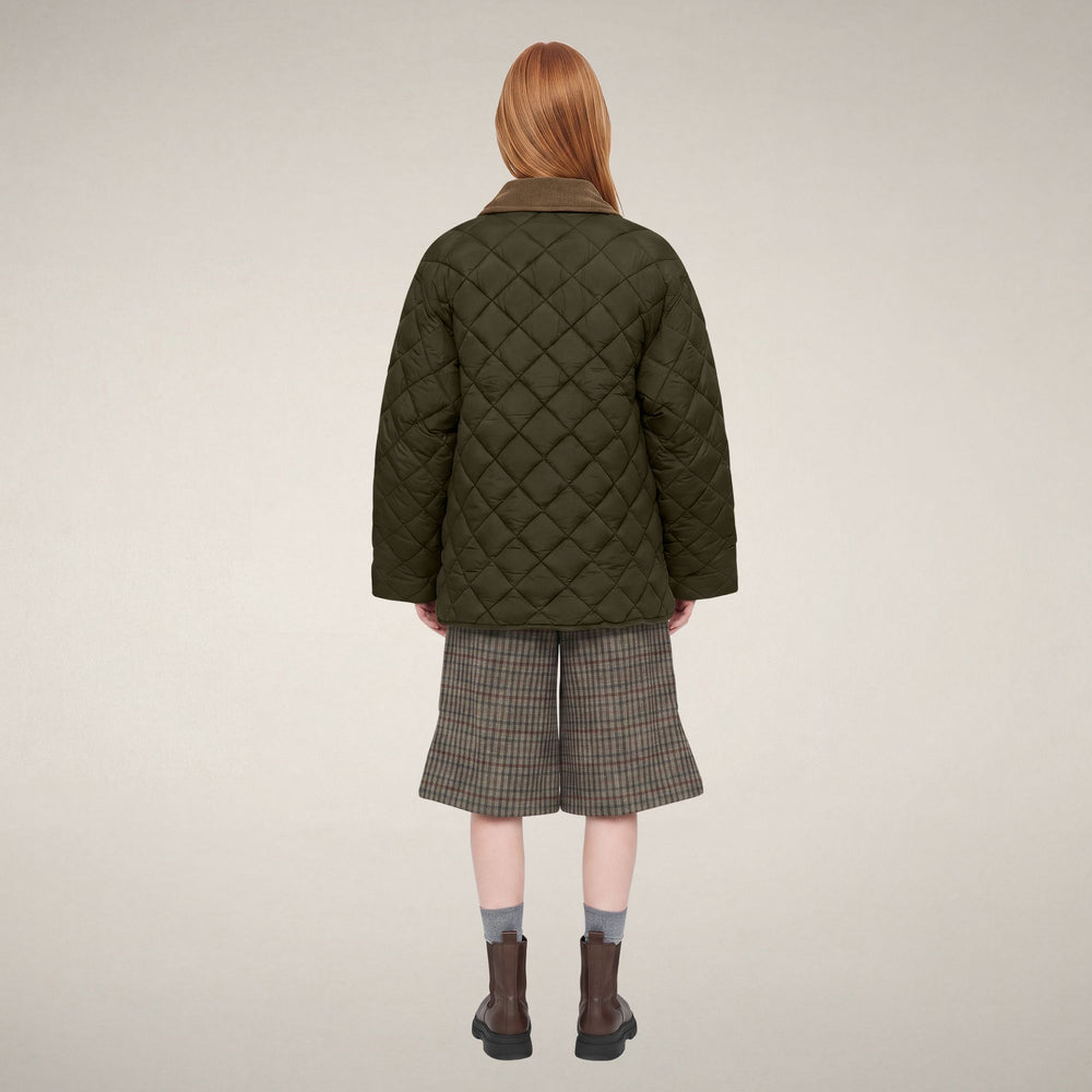 COATS/JACKET Jodie Quilted Jacket in Snake Green Save The Duck