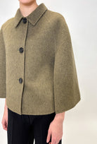 COATS/JACKET Cape Jacket in Dark Moss Odeeh