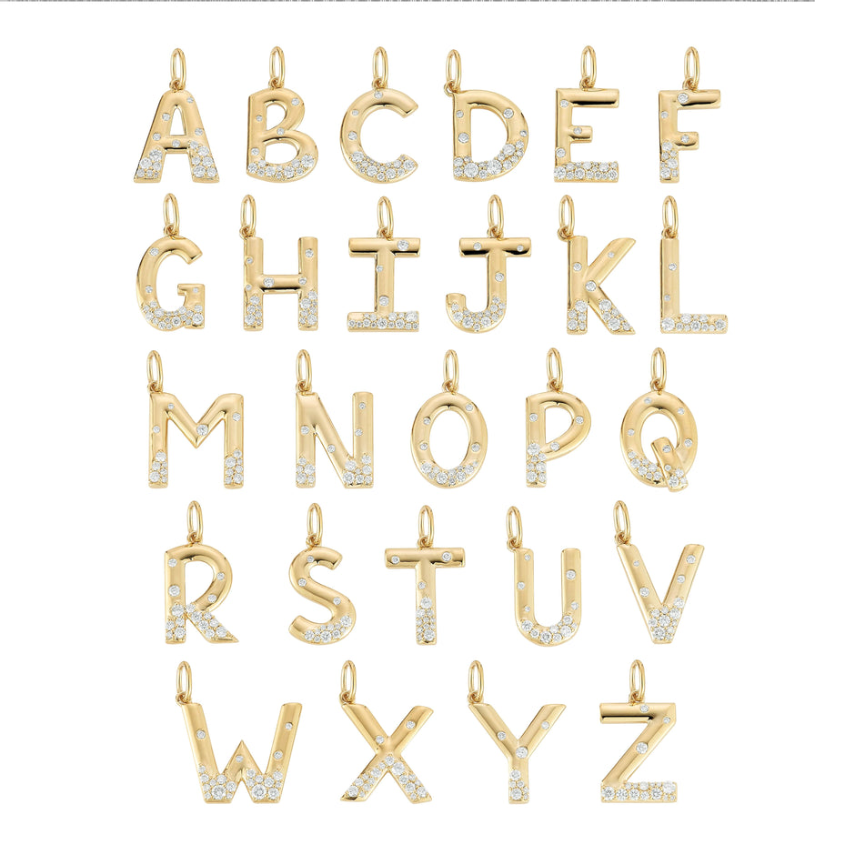 JEWELRY Cynthia Rose Initial Charms in Yellow Gold Dana Rebecca