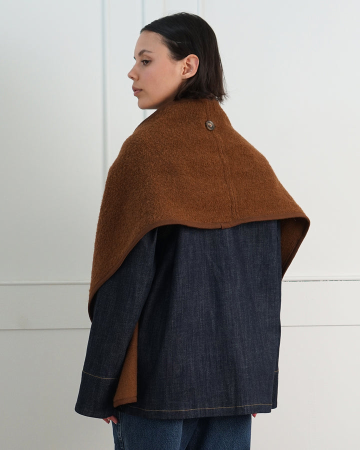 COATS/JACKET Boucle Scarf Barn Jacket in Denim PROCHE