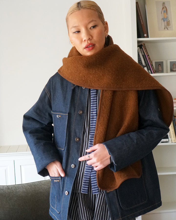 COATS/JACKET Boucle Scarf Barn Jacket in Denim PROCHE
