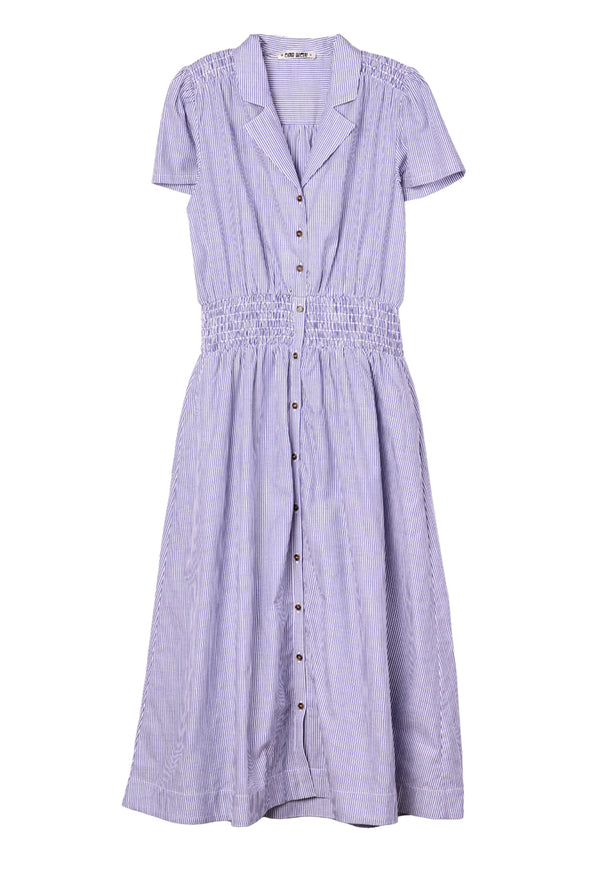 DRESSES/JUMPSUITS Naomi Dress in Blue Stripe Ciao Lucia