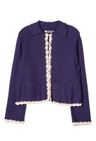 SWEATERS Rayla Crochet Cardigan in Midnight Ciao Lucia