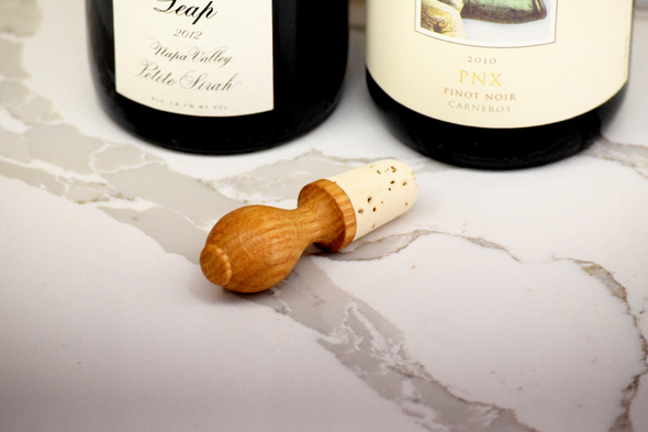 Kitchen Earth and Nest Oak Wine Stopper Earth and Nest