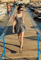 DRESSES/JUMPSUITS Gianluca Checker Dress in Black Ciao Lucia