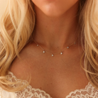 JEWELRY Ava Bea Station Necklace in Yellow Gold Dana Rebecca