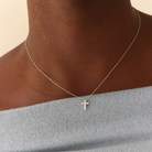 JEWELRY DRD Diamond Cross Necklace in White Gold Dana Rebecca